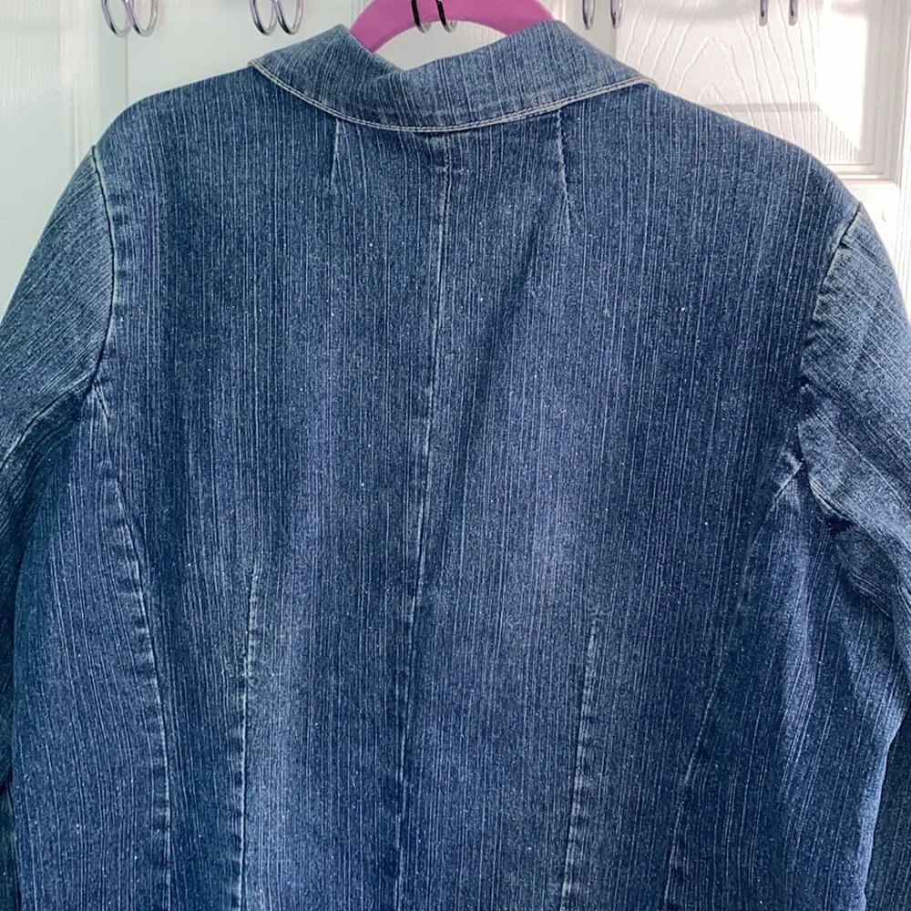 Goddess Blue Jean Jacket with sparkles! 2X - Picture 9 of 9